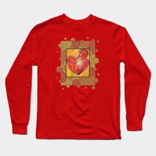Kissing Couple Embrace And Form A Heart Vector Long Sleeve T-Shirt